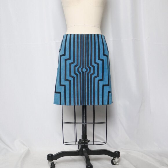 Loewe FW15 Runway Geometric Suede Skirt - Picture 3 of 13